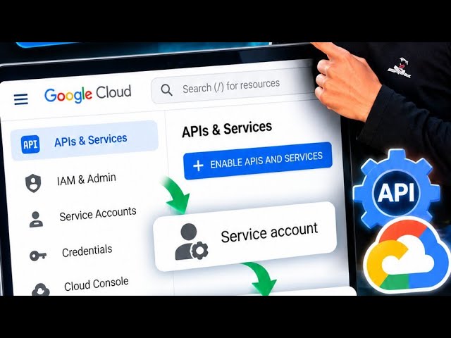 How to enabled API services and create service account And generate API key for blind!