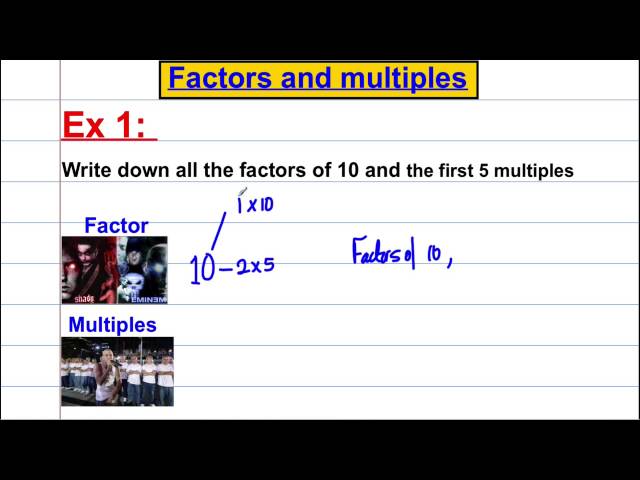 Factors and multiples