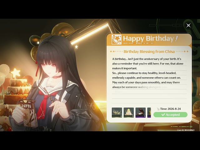 Birthday Blessing from Chisa (Wuthering Waves)