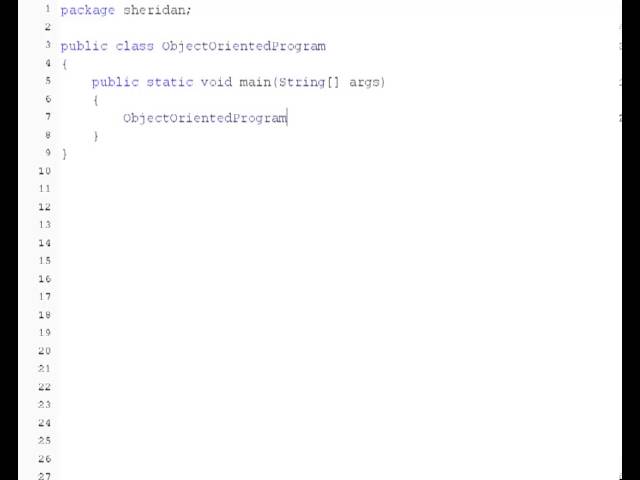 Your first Object-Oriented Program with Java