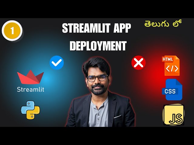 How to Build & Deploy a Streamlit App in Telugu - 4 | Streamlit tutorials in Telugu