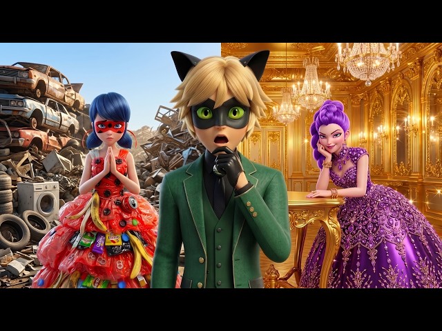 POOR DRESS Lady Bug vs RICH DRESS Rumi | GOLDEN Cover | Cat Noir Love Story & Kpop Demon Hunters MV
