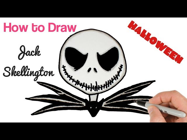 How to Draw Jack Skellington from The Nightmare Before Christmas | Halloween Drawings