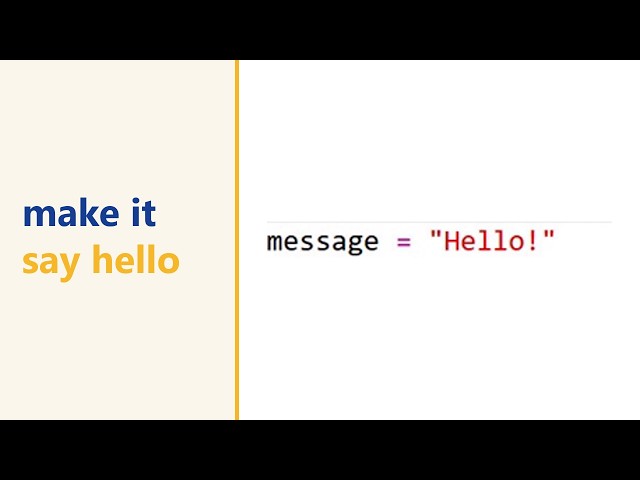 Your first Python program — print, strings and variables
