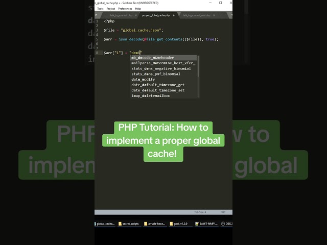 PHP Tutorial: How to implement a proper global cache! #coding #tutorials #fypシ #fyp #programming