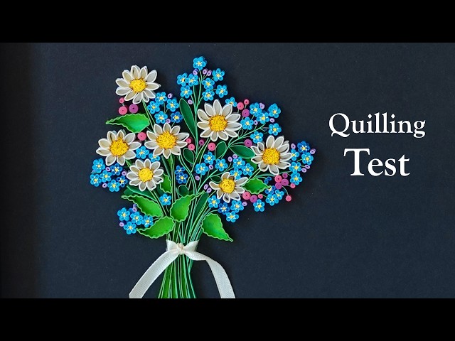 Paper Quilling Flowers - Testing something new! Mixed Media Art