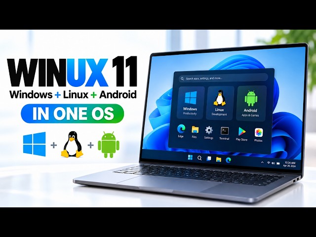 Windows 11 + Linux + Android in One Operating System – Winux 11