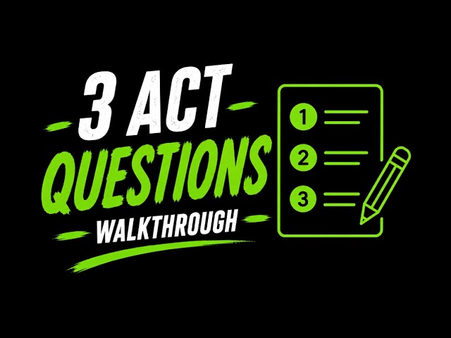 3 ACT Math Questions (#44)