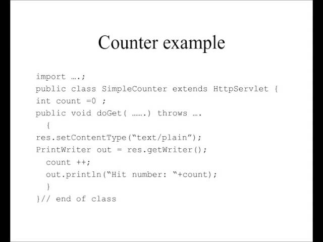 HTTP Servlet Overview tutorial