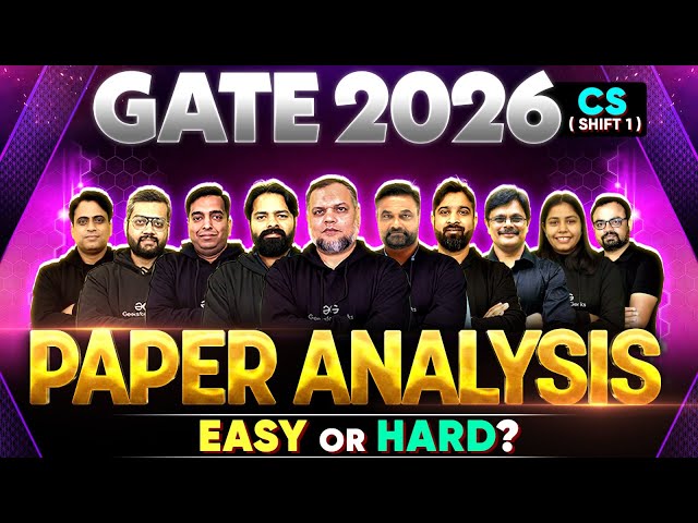 GATE 2026 Exam Analysis | GATE Computer Science Engineering Paper Solution | Easy Or Hard