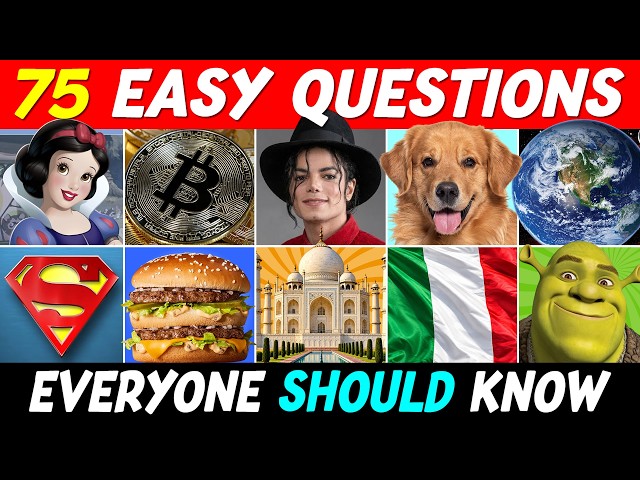 General Knowledge Trivia Quiz | 75 Questions EVERYONE Should Know Instantly! 🤔