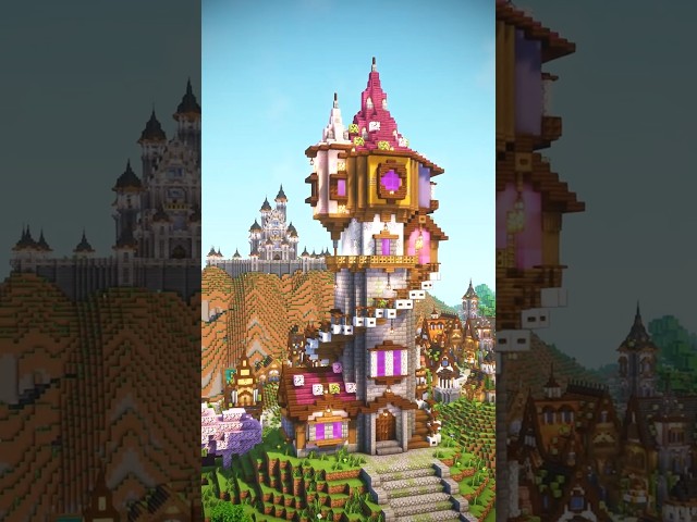 Would You Live Here? 🧙‍♂️ Fantasy Mage Tower #Minecraft #MinecraftShorts