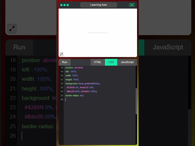 Google Shimmer Loop | HTML CSS