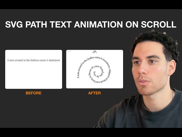 SVG Path Text Animation on Scroll with GSAP