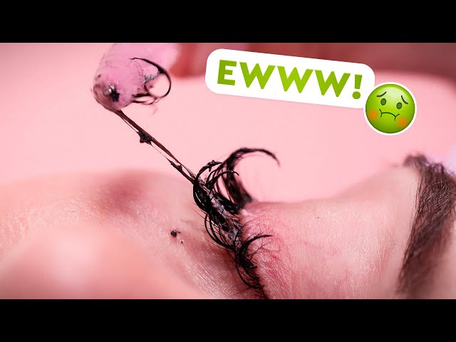 Dirty Lash Extensions Deep Cleaning | Oddly Satisfying