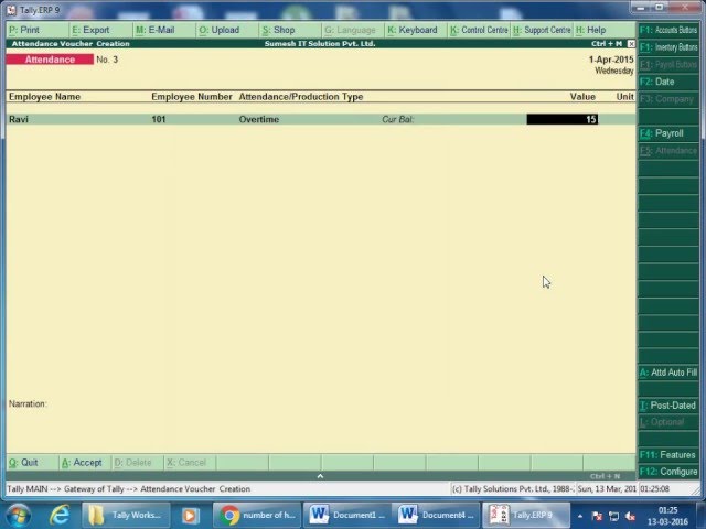 Payroll System In Tally ERP9