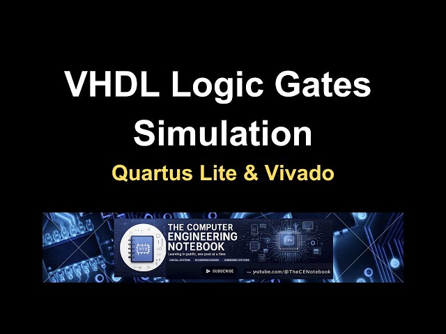 Logic Gates Simulation in VHDL | Quartus Lite & Vivado