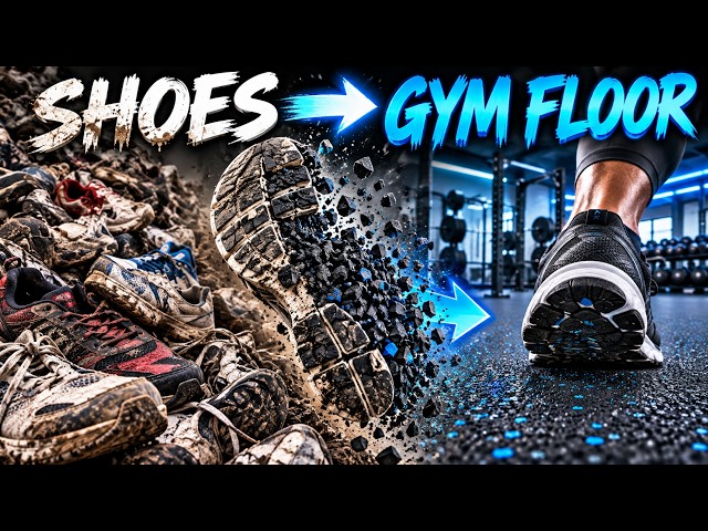 INSIDE A FACTORY THAT TURNS OLD SHOES INTO NEW ATHLETIC FLOORING