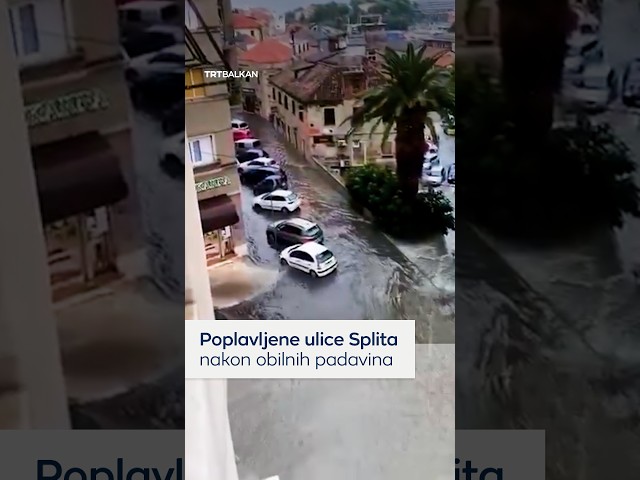 Poplavljene ulice Splita nakon obilnih padavina