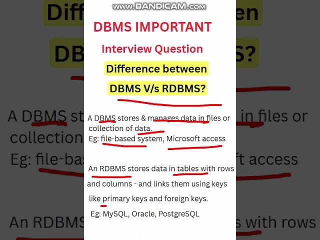 DBMS vs RDBMS | What is the difference between #DBMS and #RDBMS
