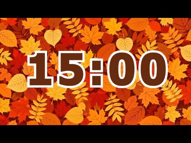 15 Minute Timer with Music for Classroom 🍂 Monday Morning Focus | Autumn Classroom Timer