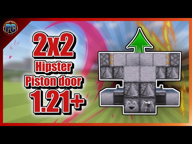 2×2 Hipster Piston Door – Hidden Floor Entrance | Minecraft Java 1.21+ Tutorial