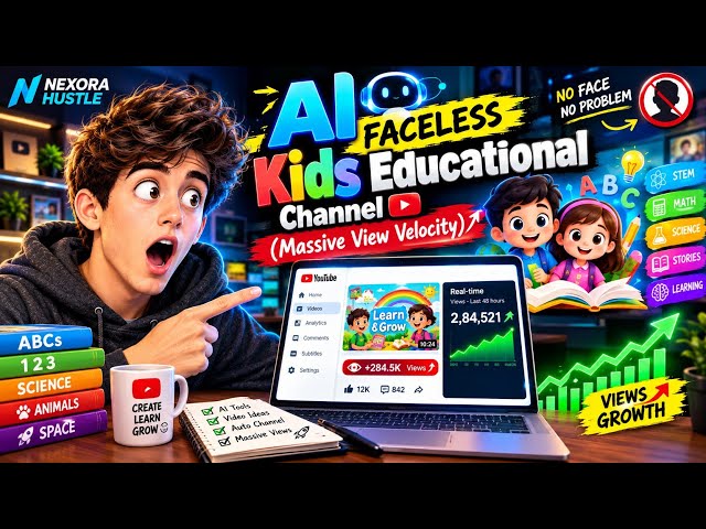 How to Build a Faceless AI Kids Channel (Zero Animation Skills) 🚀|#AIYouTubeChannel #FacelessChannel