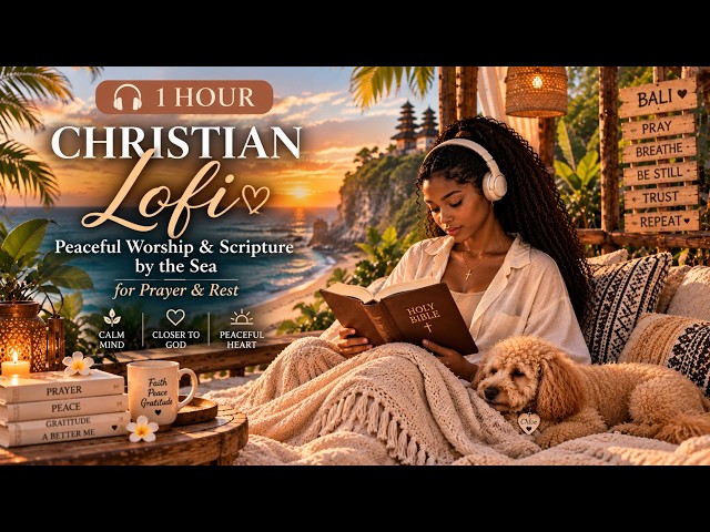 Find Peace Tonight: 1 Hour of Christian Lofi & Scripture by the Sea