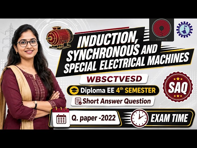 INDUCTION, SYNCHRONOUS & SPECIAL ELECTRICAL MACHINES | EE 4th Sem | WBSCTVESD | 2022 SAQ Solved!