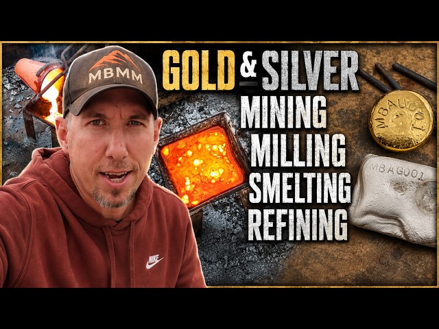 Mining, Milling, Smelting, and Refining Pure Gold & Silver from Ore I Mined Underground!!