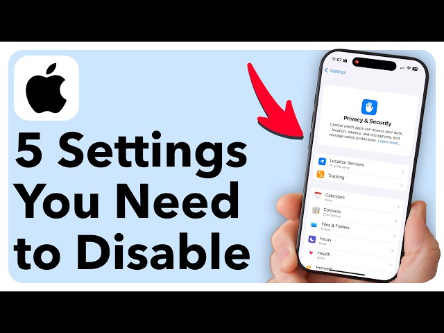 5 iPhone Settings You Need To TURN OFF Right Now