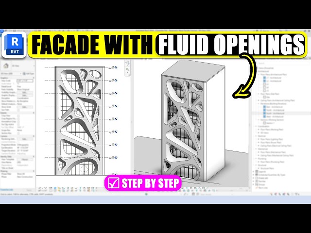 Create Facade with Fluid Opening in Revit | Easy Revit Massing Tutorial