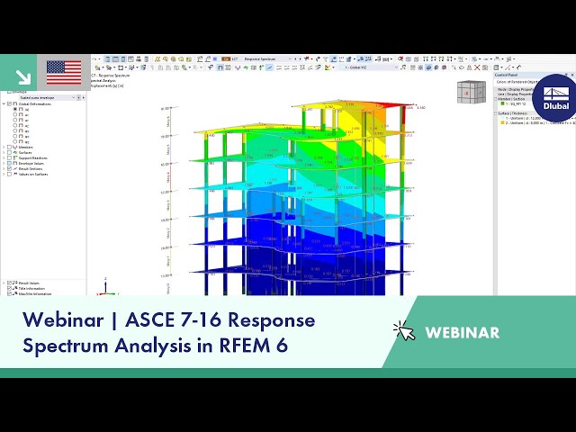 ويبنار | ASCE 7-16 Response Spectrum Analysis in RFEM 6