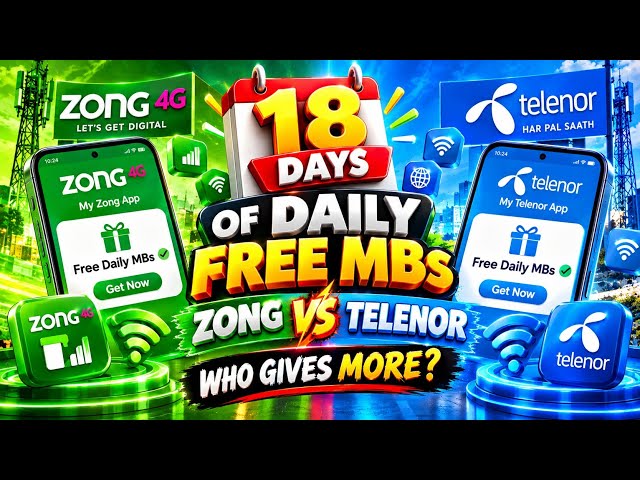 🔥 18 Days of FREE MBs 😱 | Zong vs Telenor — Who Gave the MOST Internet? 🏆