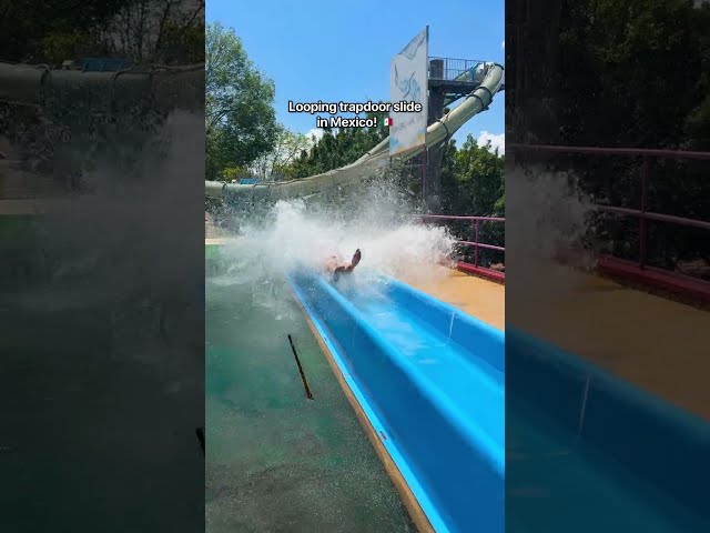 CRAZY Looping Water Slide in Mexico!