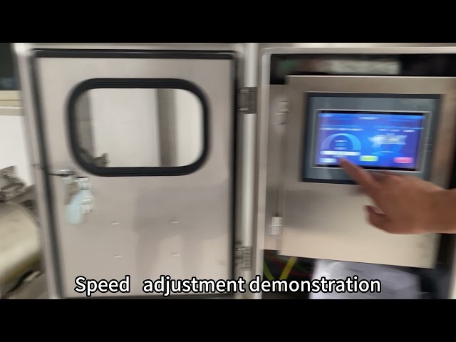 Submersible mixer speed adjustment demonstration