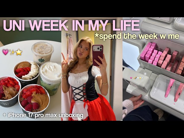 UNIVERSITY WEEK IN MY LIFE | unbox new IPHONE, shopping + wednesday socials