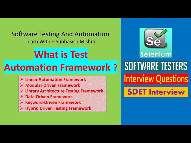 What is Test Automation Framework | Why to use Framework | Types of Framework