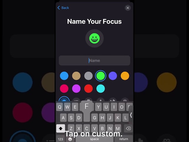How to make a custom focus in iOS 15.