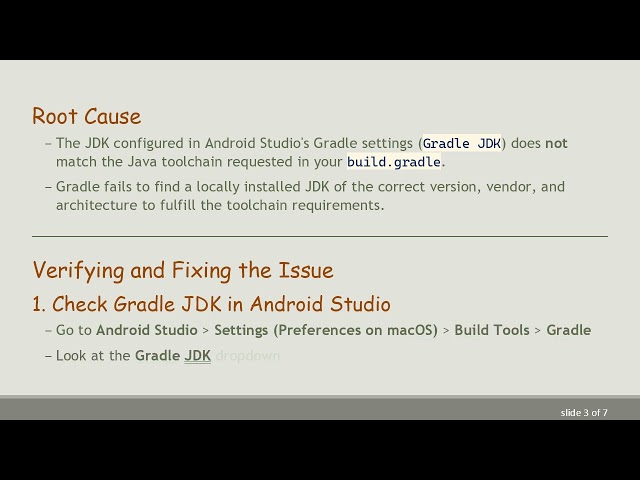 Fixing Gradle Build Error by Aligning Java Toolchains for Java 17 on macOS ARM
