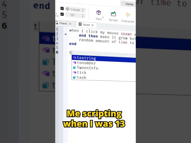 Your First Roblox Script Be Like #roblox #robloxstudio #shorts #scripting