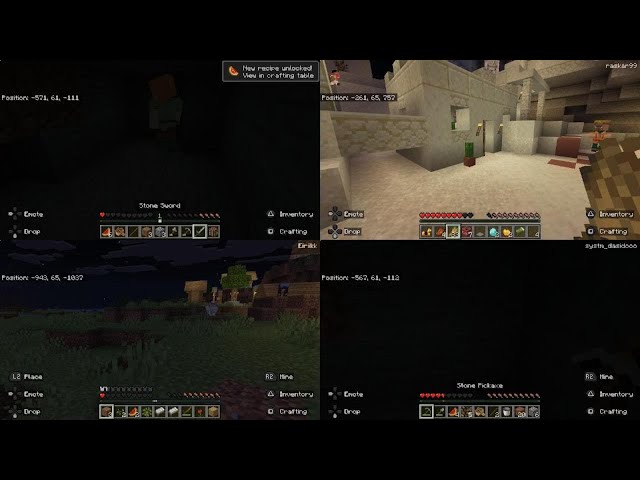 Minecraft speedrun 4 player splitscreen ps5 bedrock edition glitchless sub 1 hour world record