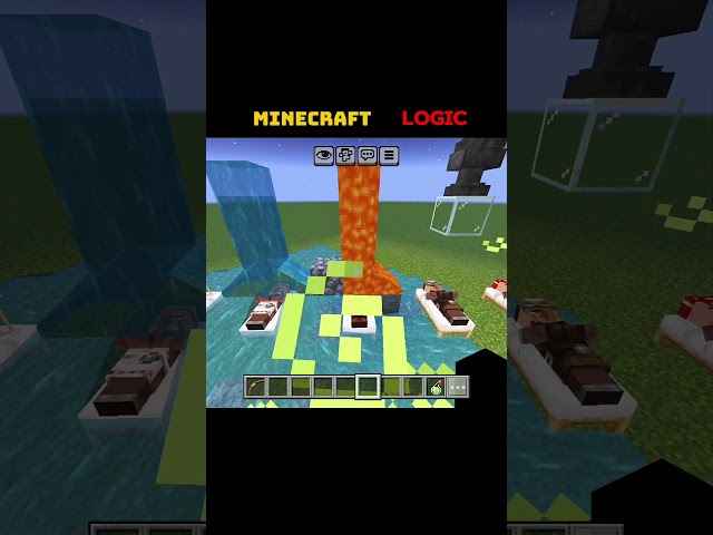 minecraft logic? #minecraft #minecraftshorts #minecraftindia #minecraftpe #minecraftbedrock #gaming