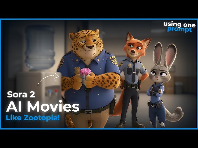 Create 30-Minute Long AI Animated Movie using One Prompt in Sora 2 (Like Zootopia!)