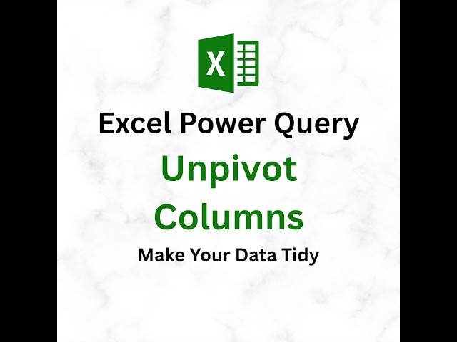 Excel Power Query Unpivot Column