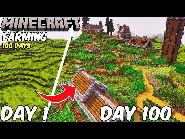 I Spent 100 Days Farming in Minecraft Bedrock