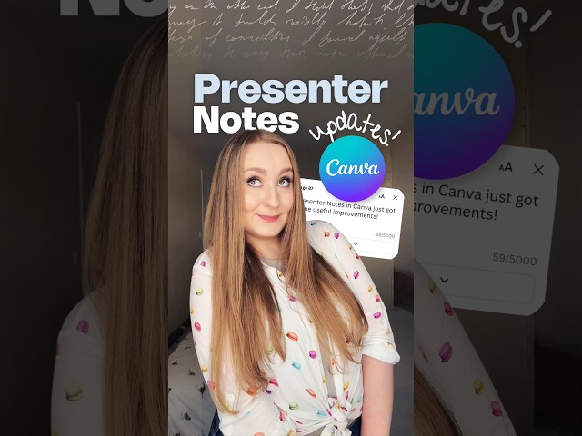 New Update to Canva Presentation Notes 🔥 #canvatutorial