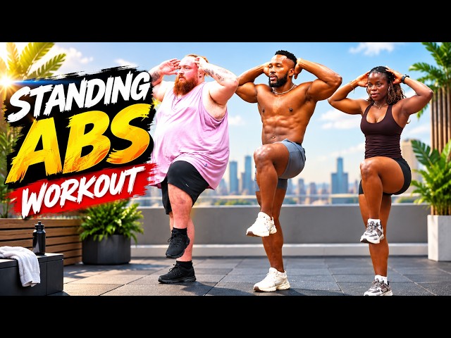 15 MIN STANDING ABS WORKOUT 🔥 No Floor Exercises | Full Core Burn
