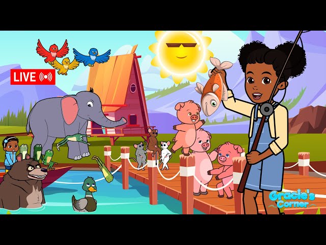 Gracie’s Corner LIVE 🔴 Wheels on the Bus, Veggie Dance + More Fun Kids Songs + Nursery Rhymes