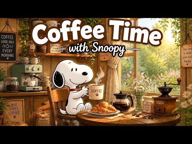 Coffee Time with Snoopy ☕ Coffee Jazz Playlist for Peaceful Moments